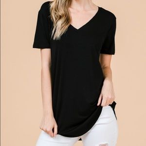 Modal black V Neck Tunic 🖤